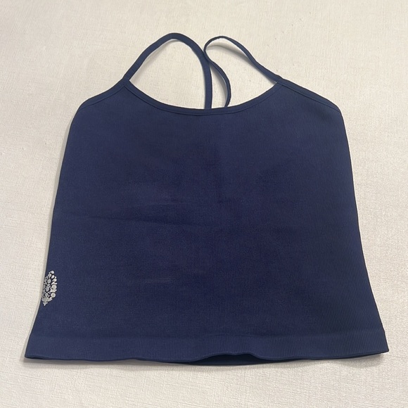 Free People Strappy Back Tighten Up Tank Navy - Picture 2 of 5